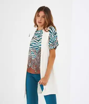 Zuiki Gilet lungo collo revers offerta