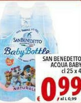 Gros San Benedetto Baby Bottle Naturale 250 G(ml) offerta