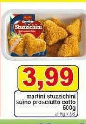 Gros Martini Stuzzichini Suino Prosciutto Cotto 500 G offerta