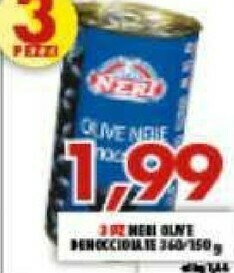 Gros Neri Olive Nere Denocciolate 150 G(ml) offerta