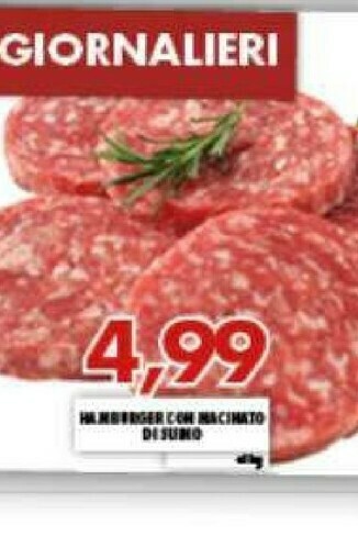 Gros Hamburger Macinato Di Suino offerta