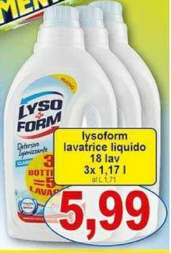 Pewex Lysoform Detersivo lavatrice offerta