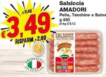 Prix Quality Amadori Salsiccia 430g offerta