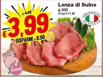 Prix Quality Lonza di Suino 350g offerta