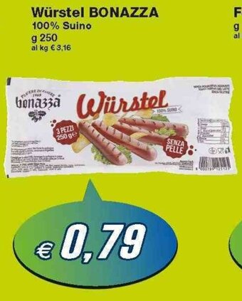 Prix Quality Bonazza Würstel 250g offerta