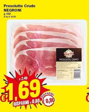 Prix Quality Negroni Prosciutto Crudo 100g offerta