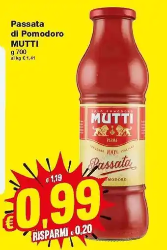 Prix Quality Mutti Passata Pomodoro 700g offerta