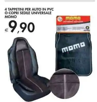 Momo 4 Tappetini Per Auto In PVC O Copri Sedile Universale