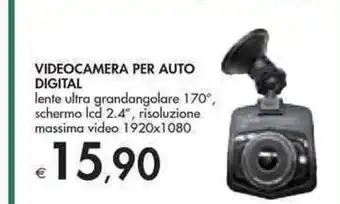 Videocamera Per Auto Digital lente ultra grandongolare 170°, schermo lcd 2.4" risoluzione mossima video 1920 x 1080