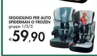 Bennet Seggiolino Per Auto Spiderman O Frozen gruppo 1/2/3 offerta