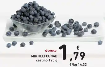 Conad Conad Mirtilli cestino 125 g offerta