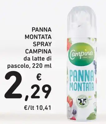 Conad Panna Montata Spray Campina da latte di pascolo, 220 ml offerta