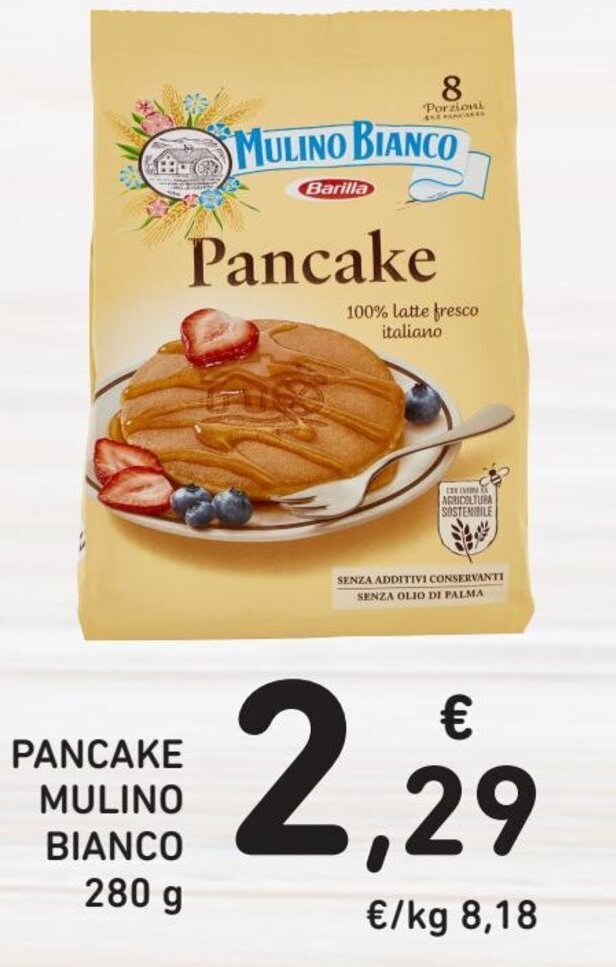 Mulino Bianco Pancake 280 g offerta di Conad