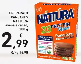 Conad Nattura Preparato Pancakes avena e cacao, 200 g offerta