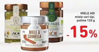 Conad Miele Adi miele vari tipi, polline 120 g offerta