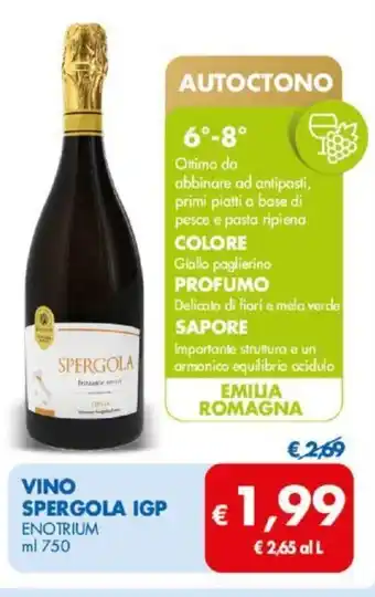 MD Discount Vino Spergola IGP Enotrium 750 ml offerta