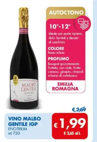 MD Discount Vino Malbo Gentile IGP Enotrium 750 ml offerta