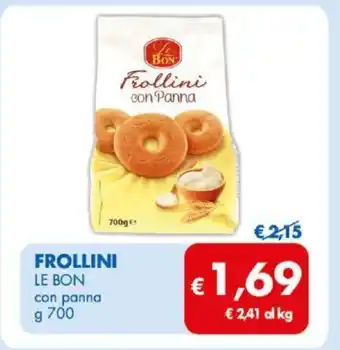 MD Discount Frollini Le Bon con panna 700 g offerta