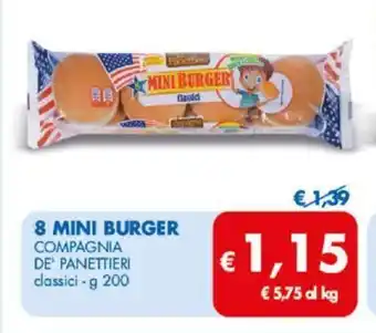 MD Discount 8 Mini Burger Compagna De' Panettieri classici 200 g offerta