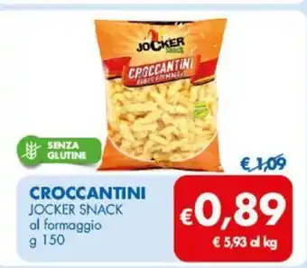 MD Discount Croccantini Jocker Snack al formaggio 150 g offerta