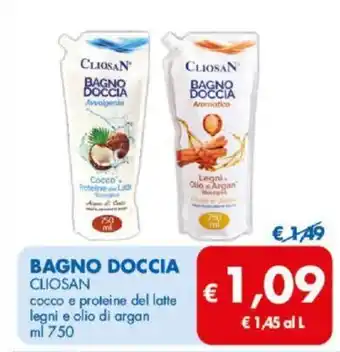 MD Discount Bagno Doccia Cliosan cocco e proteine del latte legni e olio di argan 750 ml offerta