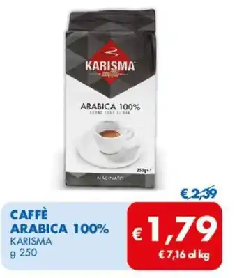 MD Discount Caffè Arabica 100% Karisma 250 g offerta
