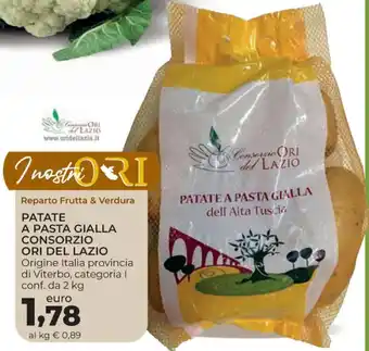 Consorzio Ori Del Lazio Patate a Pasta Gialla 2 kg