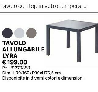 Leroy Merlin Lyra Tavolo Allungabile offerta