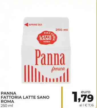 Conad Fattoria Latte Sano Roma Panna 250 ml offerta