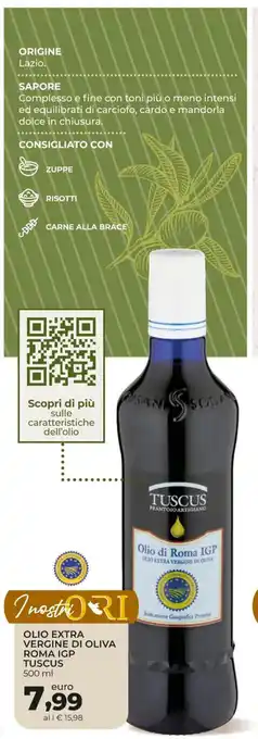 Conad Tuscus Olio Extra Vergine di Oliva Roma IGP 500 ml offerta