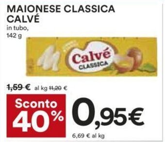 Coop Calvé Maionese Classica in tubo 142 g offerta