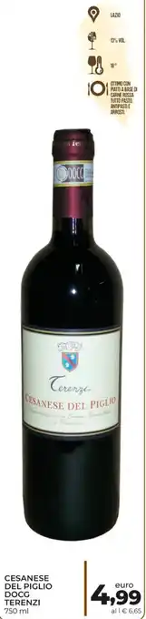 Conad Terenzi Cesanese Del Piglio DOCG 750 ml offerta