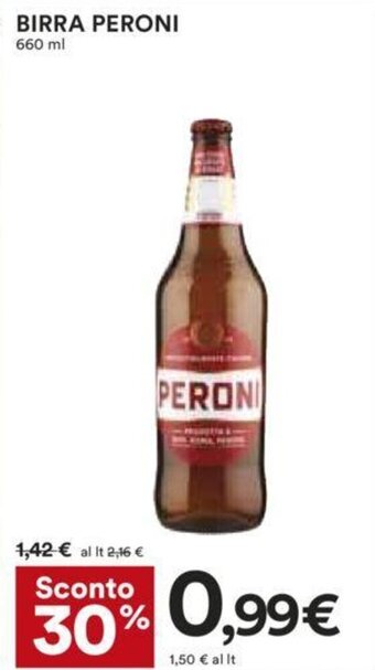 Coop Birra Peroni 660 ml offerta