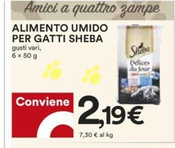 Coop Alimento Umido Per Gatti Sheba gusti vari, 6 x 50 g offerta