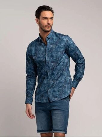 Invidia Camicia uomo fantasia realizzata in tessuto popeline stampato offerta