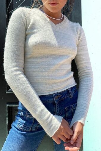 Maglione scollo a v