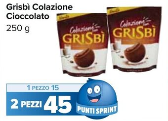 Carrefour Grisbì Colazione Cioccolato 250 g offerta