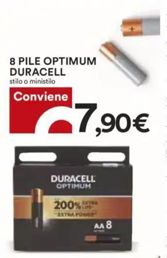 Coop Duracell 8 Pile Optimum stilo o ministilo offerta