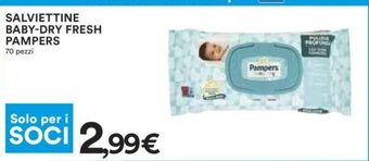 Coop Pampers Salviettine Baby-Dry Fresh 70 pezzi offerta