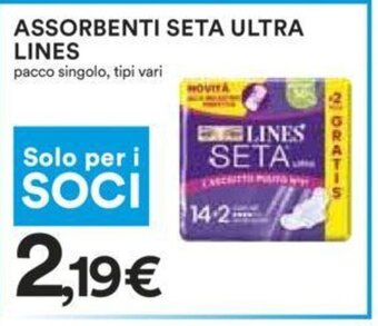 Coop Lines Assorbenti Seta Ultra pacco singolo, tipi vari offerta