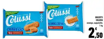 Conad Colussi Biscotti oswego, zuppalatte, 1 kg offerta