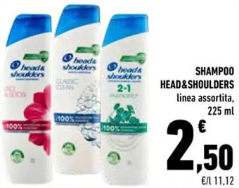 Conad Head & Shoulders Shampoo linea assortita 225 ml offerta