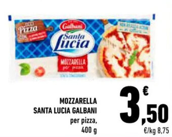 Conad Galbani Santa Lucia Mozzarella per pizza 400 g offerta