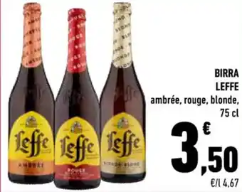 Conad Leffe Birra ambrée, rouge, blonde 75 cl offerta
