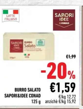 Conad Sapori & Idee Conad Burro Salato 125 g offerta