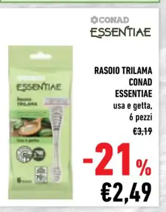 Conad Conad Essentiae Rasoio Trilama usa e getta, 6 pezzi offerta