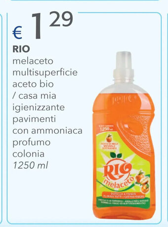 Rio melaceto multisuperficie aceto bio / casa mia igienizzante pavimenti con ammoniaca profumo colonia 1250 ml