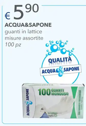 Acqua & Sapone Acqua&Sapone guanti in lattice misure assortite 100 pz offerta