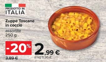 Carrefour Zuppe Toscane in coccio assortite 250 g offerta