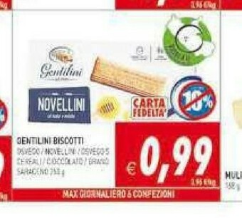 Supermercati Agorà Novellini Biscotti offerta